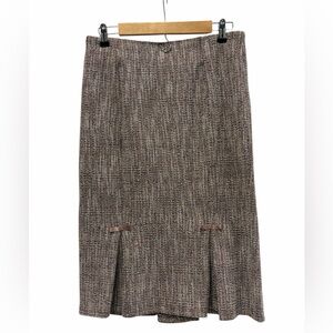 Belle Poque Tweed Mauve Pink Pencil Skirt Size Large Luxury Couture Style